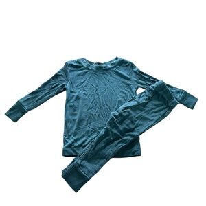 Kate Quinn crewneck pajama set Blue Cypress Modal skinny rib Size 12–18 months
